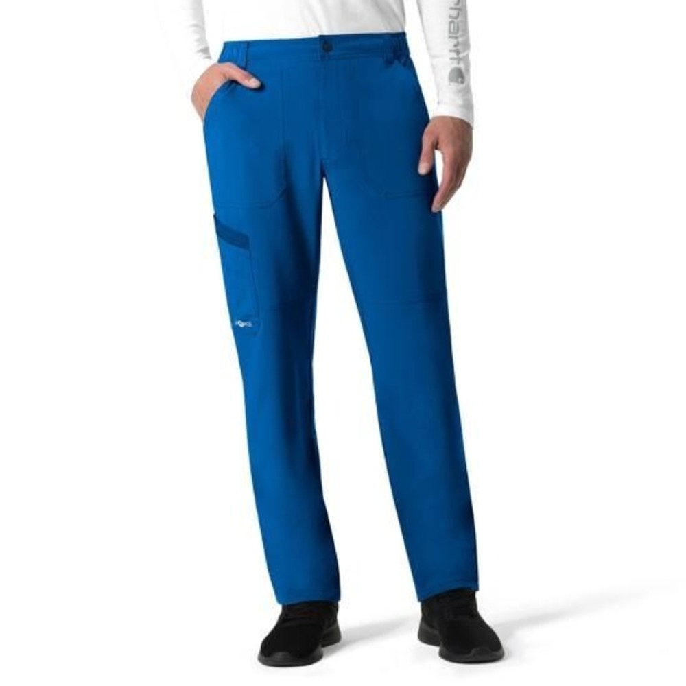 Carhartt Men's Force Blue Cross-Flex Scrubs Pants Straight Leg Cargo Medical 2XL